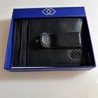 Mens Alpine Swiss Double Diamond Black Leather Bifold Rfid Wallet Nos Zajs