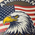 Vintage American Gasoline Porcelain Sign - Bald Eagle Usa Gas Pump Plate Sign