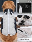 Dog Coat  Waterproof Dog Jacket With Harness Built With Zipper Puffer Vest