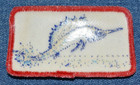 Original Vintage 80s Marlin 3  Patch Sport Fishing Souvenir Beach Ocean Retro