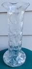 Antique Art Nouveau Art Glass 12  Fostoria Hand Blown Fluted Drape Vase