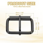 10pcs 1 5 Inch  38mm  Metal Roller Buckle Belts Hardware Black