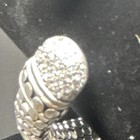 Heavy Vintage 925 Sterling Silver Bali Dot Matrix Bypass Cuff Bracelet 76 65g