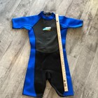 Adrenaline Swimsuit Men s Short Sleeve Black Blue Wetsuit Size Medium 