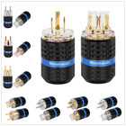 Monosaudio Pair Us Eu Schuko Hifi Power Cord Iec C15 Connector Copper Ac Plug