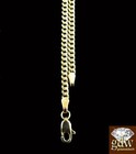 10k Gold Miami Cuban Chain Necklace 22  Inch Men Women Link 4mm  Real 10k Gold
