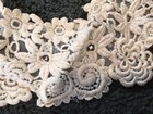 Irish Lace Collar Handmade With Diamonds 20th Century