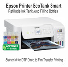 Epson Printer With Dtf Ink-film-powder Heat Transfer Print T-shirt Bundle  