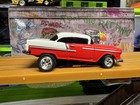 Custom 1955 Chevy Bel Air Slot Car Tuned 4 Gear Auto World Metal Cast