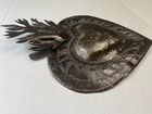 Winzor Gouin Artist Flaming Heart Hammered Metal Folk Art Wall Hanging Sculpture