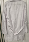 White Lab Coat Unisex Belted  Pockets 36  Long Sz Large For Dr Nurse Costume New