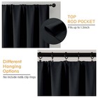 Pair Of Blackout Curtains Eyelet Top Ready Made Thick Thermal Curtain Set