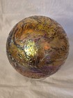 Handblown Art Glass Oregon Float Pyromania Studio Iridescent Swirl  W Stand Rare
