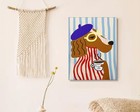 2pcs Quirky Dog Canvas Wall Art Colorful Dog Prints Pictures Kitsch Aesthetic   