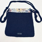 The Sakroots Sayulita Blue Crochet Purse Crossbody Shoulder Bag Boho Macrame