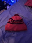 Rudis Red black Colorblock Pom-pom Beanie Hat One Size Winter Casual Sports
