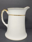 Johnson Bros England Pitcher White Bone China Gold Trim 7  Tall 