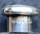 Antique English Sterling Silver Lid   Cut Crystal Perfume Bottle Dresser Jar