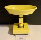 Retro 70 s Yellow Plastic Pedestal Soap Dish Vintage