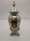 Antique Royal Saxe Germany Hand Painted Portrait Lidded Urn Vase C  1891