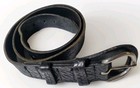 Boston Leather Black Basketweave Tooled Belt 40 Duty  Off Duty  6582 Police