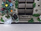 Miniature Christmas Trees Dollhouse Tealight Village Small House Festive Box