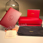 Cartier Must De Cartier Burgundy Leather Holder Travel Wallet Nos Rare