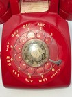 Vintage Itt 1980 s Red Rotary Phone Desk Table Top Has Dial Tone