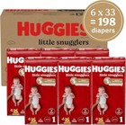 Huggies Little Snugglers Baby Diapers  Size 1 - 198 Count