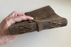 Vintage Brown Suede Leather Journal Writing Notebook Book Handmade Bound 7  X 8 