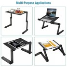       360   Adjustable Laptop Table Stand Lap Sofa Bed Tray Foldable Pc Notebook Desk