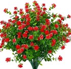 4 Pack Artificial Flowers Fake Outdoor Uv Resistant Boxwood Plants Shrubs Decor