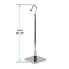 Sswbasics Chrome Hook Stand With 18 X 36 Inch Extension - Chrome Finish