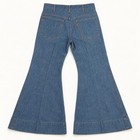 Vtg 60s 70s Levis 646 Big E Orange Tab Bell Bottom Jeans Chambray Denim 32x30