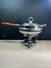 Vintage Sheridan Silver Plate Chafing Dish - 1940 s Or 1950 s Era