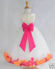 Ivory Holiday Christmas Rose Petal Wedding Flower Girl Dress 9m 2 4 6 8 10 12 14