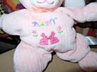 Vintage Kids Preferred Rabbit Plush Pink Bunny Security Love Stuffed Animal 2007