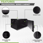 It Wall Mount Network Server Data Cabinet Rack Glass Door Locking Lock   Key