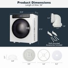 1400w Electric Tumble Compact Laundry Dryer Stainless Steel Tub 8 8lbs  2 6cu ft