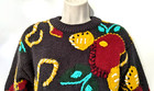 Zara Kids Girls Embroidered Multicolor Sweater Sz 11-12 Acrylic Blend Thick Knit