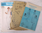 Vintage 70s Simplicity Pattern 6883 Dress In Two Lengths 10 12 Cut