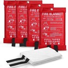 4 Pack Fire Blanket Fiberglass Hero Emergency Home Retardant Prepared 39  x39   