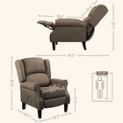 Relaxing Fabric Heated Massage Chair Vibrating Recliner Sofa With Remote Control