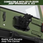 For 2019-2026 Jeep Wrangler Jl Jlu Heavy Duty Spare Tire Carrier 37  Tire Fit