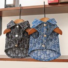 Warm Winter Denim Dog Coat Thickened Windproof Puppy Jacket For Small Dogs