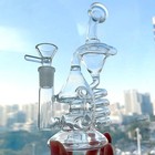 Recycler Glass Bong Fab Egg Water Pipe Thick Smoking Rig Hookah Bubbler 14mm