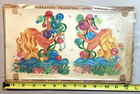Vtg 1950 s Duro Decals Set Of 2 Mermaids In Ocean With Bubbles  826 12  By 7 