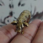 Vintage Style Solid Brass Copper Lovely Pig Statue Sculpture