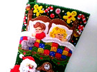 Finished Bucilla Night Before Christmas Stocking By Hand 18  Beyond Adorable