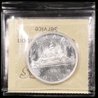 1965  1 Iccs Ms64 Lb Blunt 5  heavy Cameo  Type 3 Canada Silver Dollar Near Gem